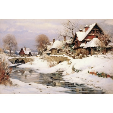 Snow Village Canvas